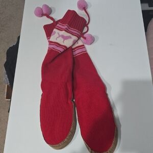 NWOT Vs PINK Wool Slippers Medium